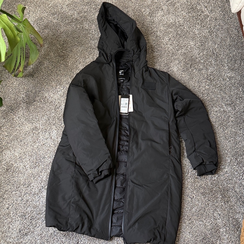 G-Star Black Hooded Reservable Parka
